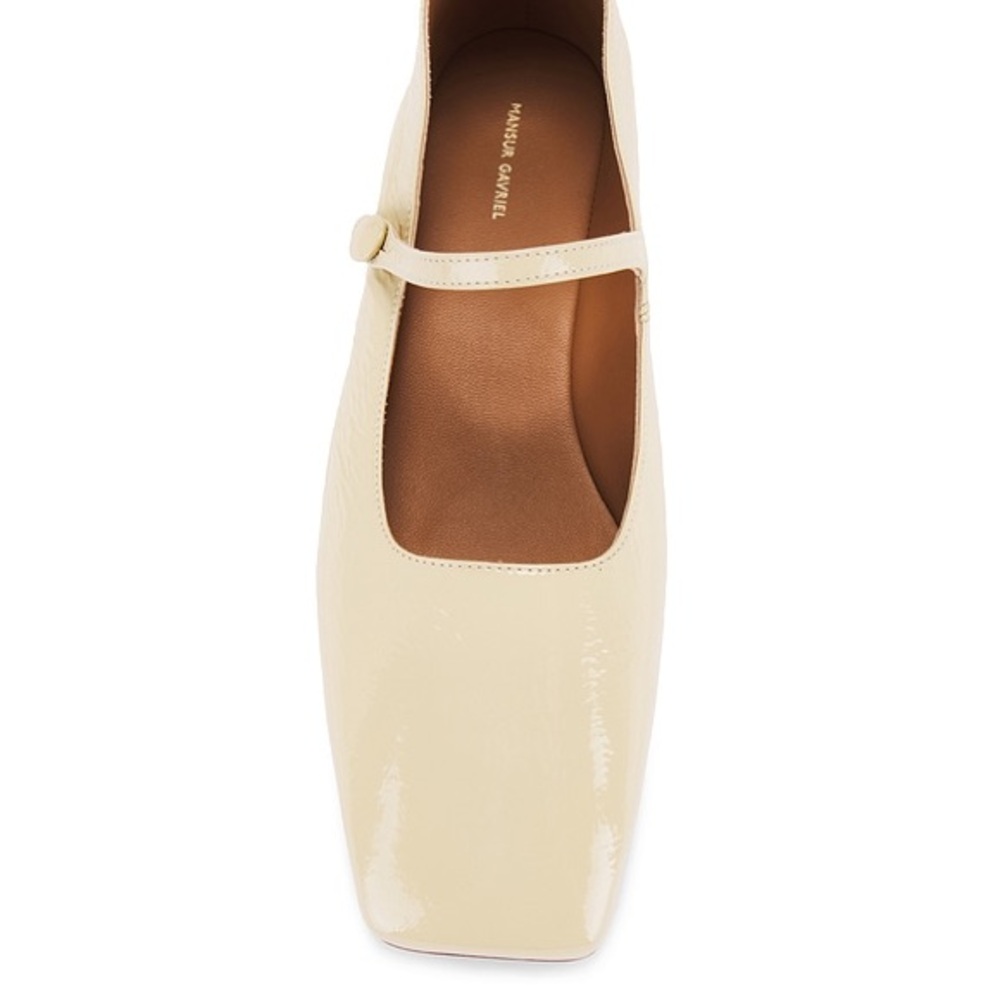 Mansur Gavriel Square Toe Mary Jane Flat in Jasmine + Free tote bag - Picture 5 of 9